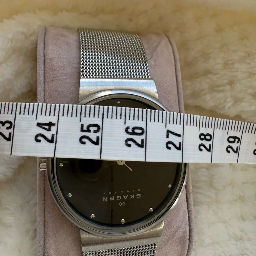 Skagen Steel Mesh Watch with Black Dial - Picture 3 of 5